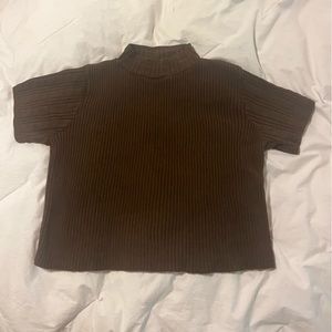 Brown Knit Top